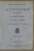 Annuaire Statistique de la Belgique et du Congo Belge. Jaargang 1923-1924,  [tijdschrift] Annuaire Statistique de la Belgique et du Congo Belge