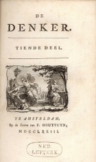De Denker. Deel 10 (1772),  [tijdschrift] Denker, De