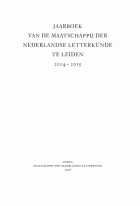 Jaarboek van de Maatschappij der Nederlandse Letterkunde, 2014-2015,  [tijdschrift] Jaarboek van de Maatschappij der Nederlandse Letterkunde [2001- ]