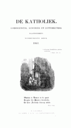 De katholiek 1861. Deel 40,  [tijdschrift] Katholiek, De