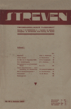 Streven. Jaargang 1,  [tijdschrift] Streven [1933-1947]