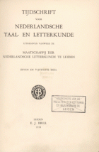 Tijdschrift voor Nederlandse Taal- en Letterkunde. Jaargang 57,  [tijdschrift] Tijdschrift voor Nederlandse Taal- en Letterkunde