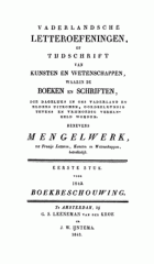 Vaderlandsche letteroefeningen. Jaargang 1843,  [tijdschrift] Vaderlandsche Letteroefeningen