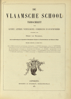 De Vlaamsche School. Jaargang 11,  [tijdschrift] Vlaamsche School, De