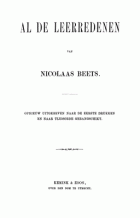 Al de leerredenen. Deel 3. Verspreide leerredenen I (1846-1865), Nicolaas Beets