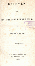 Brieven. Deel 4, Willem Bilderdijk
