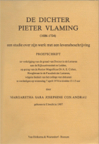 De dichter Pieter Vlaming (1686-1734), M.S.J. Cox-Andrau