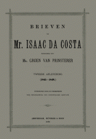 Brieven van mr. Isaac da Costa. Tweede aflevering (1845-1849), Isaäc da Costa