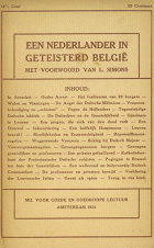 Een Nederlander in geteisterd België, L.H. Grondijs
