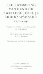 Briefwisseling oor Kaapse sake 1778-1792, Hendrik Swellengrebel jr.