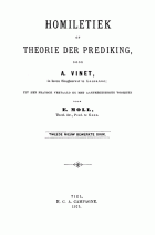 Homiletiek of theorie der prediking, Alexandre Vinet