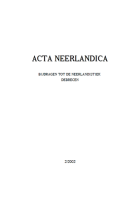 Acta Neerlandica 2,  [tijdschrift] Acta Neerlandica