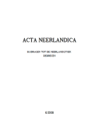 Acta Neerlandica 6,  [tijdschrift] Acta Neerlandica