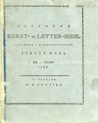 Algemene konst- en letterbode. Jaargang 1,  [tijdschrift] Algemeene Konst- en Letterbode, De