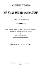 Algemeen verslag van den staat van het schoolwezen in Nederlandsch-Indië 1858,  [tijdschrift] Algemeen verslag van den staat van het schoolwezen in Nederlandsch-Indië