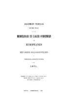 Algemeen verslag van het middelbaar en lager onderwijs voor Europeanen in Nederlandsch-Indië 1871,  [tijdschrift] Algemeen verslag van het middelbaar en lager onderwijs voor Europeanen in Nederlandsch-Indië