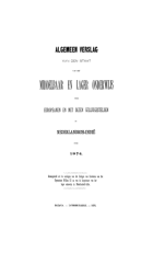 Algemeen verslag van het middelbaar en lager onderwijs voor Europeanen in Nederlandsch-Indië 1874,  [tijdschrift] Algemeen verslag van het middelbaar en lager onderwijs voor Europeanen in Nederlandsch-Indië