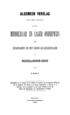 Algemeen verslag van het middelbaar en lager onderwijs voor Europeanen in Nederlandsch-Indië 1881,  [tijdschrift] Algemeen verslag van het middelbaar en lager onderwijs voor Europeanen in Nederlandsch-Indië