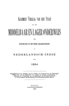 Algemeen verslag van het middelbaar en lager onderwijs voor Europeanen in Nederlandsch-Indië 1884,  [tijdschrift] Algemeen verslag van het middelbaar en lager onderwijs voor Europeanen in Nederlandsch-Indië