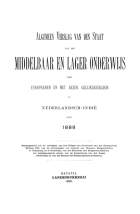 Algemeen verslag van het middelbaar en lager onderwijs voor Europeanen in Nederlandsch-Indië 1888,  [tijdschrift] Algemeen verslag van het middelbaar en lager onderwijs voor Europeanen in Nederlandsch-Indië