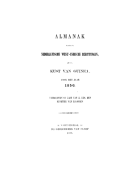 Almanak voor de Nederlandsche West-Indische bezittingen, en de kust van Guinea. Jaargang 1856,  [tijdschrift] Almanak voor de Nederlandsche West-Indische bezittingen, en de kust van Guinea