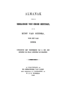 Almanak voor de Nederlandsche West-Indische bezittingen, en de kust van Guinea. Jaargang 1859,  [tijdschrift] Almanak voor de Nederlandsche West-Indische bezittingen, en de kust van Guinea