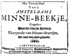 Amsterdams minne-beekje. Deel 2, Anoniem Amsterdams minne-beekje