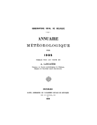 Annuaire Météorologique. Jaargang 1905,  [tijdschrift] Annuaire Météorologique d'Observatoire Royal de Belgique