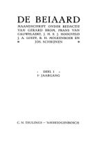 De Beiaard. Jaargang 1,  [tijdschrift] Beiaard, De