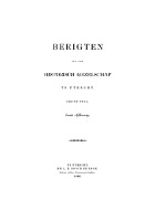 Berigten van het Historisch Gezelschap te Utrecht. Deel 1, Anoniem [tijdschrift] Berigten van het Historisch Gezelschap te Utrecht