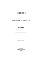 Berigten van het Historisch Genootschap te Utrecht. Deel 5, Anoniem [tijdschrift] Berigten van het Historisch Gezelschap te Utrecht