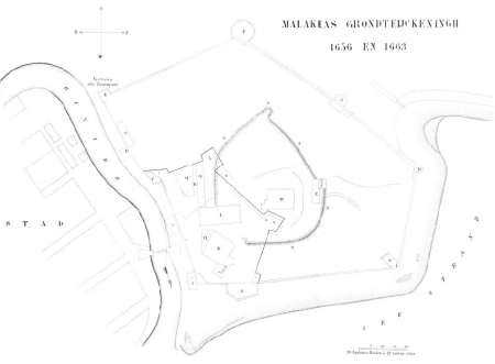 MALAKKAS GRONDTEIJCKENINGH 1656 EN 1663
