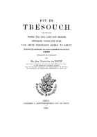 Dit es tbesouch van dien dat Pieter Boe ende Leuz sijn broeder ontcracht waren den here vor Sinte Verrilden kerke te Ghent, Anoniem Dit es tbesouch van dien dat Pieter Boe ende Leuz sijn broeder ontcracht waren den Here vor Sinte Verrilden kerke te Ghent