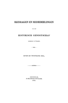 Bijdragen en Mededeelingen van het Historisch Genootschap. Deel 27,  [tijdschrift] Bijdragen en Mededeelingen van het Historisch Genootschap