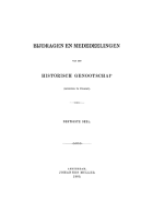 Bijdragen en Mededeelingen van het Historisch Genootschap. Deel 30,  [tijdschrift] Bijdragen en Mededeelingen van het Historisch Genootschap