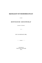 Bijdragen en Mededeelingen van het Historisch Genootschap. Deel 33,  [tijdschrift] Bijdragen en Mededeelingen van het Historisch Genootschap