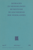 Bijdragen en Mededelingen betreffende de Geschiedenis der Nederlanden. Deel 97,  [tijdschrift] Bijdragen en Mededeelingen van het Historisch Genootschap