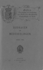 Bijdragen en mededeelingen. Gelre, Vereeniging tot Beoefening van Geldersche Geschiedenis, Oudheidkunde en Recht. Deel 8,  [tijdschrift] 	Bijdragen en mededeelingen. Gelre, Vereeniging tot Beoefening van Geldersche Geschiedenis, Oudheidkunde en Recht