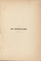 De Boomgaard. Jaargang 1,  [tijdschrift] Boomgaard, De