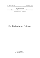 De Brabantse Folklore. Jaargang 1931-1932,  [tijdschrift] Brabantse Folklore, De