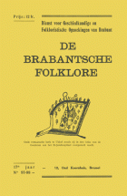 De Brabantse Folklore. Jaargang 1937-1938,  [tijdschrift] Brabantse Folklore, De