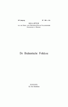 De Brabantse Folklore. Jaargang 1939-1940,  [tijdschrift] Brabantse Folklore, De