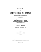 Bulletin de la Société Belge de Géologie. Jaargang 17,  [tijdschrift] Bulletin de la Société Belge de Géologie