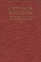 Critisch Bulletin. Jaargang 1,  [tijdschrift] Critisch Bulletin
