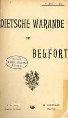 Dietsche Warande en Belfort. Jaargang 1,  [tijdschrift] Dietsche Warande en Belfort