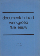 Documentatieblad werkgroep Achttiende eeuw. Jaargang 1979,  [tijdschrift] Documentatieblad werkgroep Achttiende eeuw
