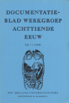 Documentatieblad werkgroep Achttiende eeuw. Jaargang 1988,  [tijdschrift] Documentatieblad werkgroep Achttiende eeuw
