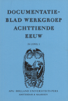 Documentatieblad werkgroep Achttiende eeuw. Jaargang 1992,  [tijdschrift] Documentatieblad werkgroep Achttiende eeuw