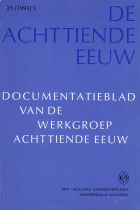 De Achttiende Eeuw. Jaargang 1993,  [tijdschrift] Documentatieblad werkgroep Achttiende eeuw