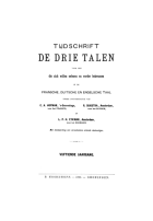 De drie talen. Jaargang 15,  [tijdschrift] Drie Talen, De